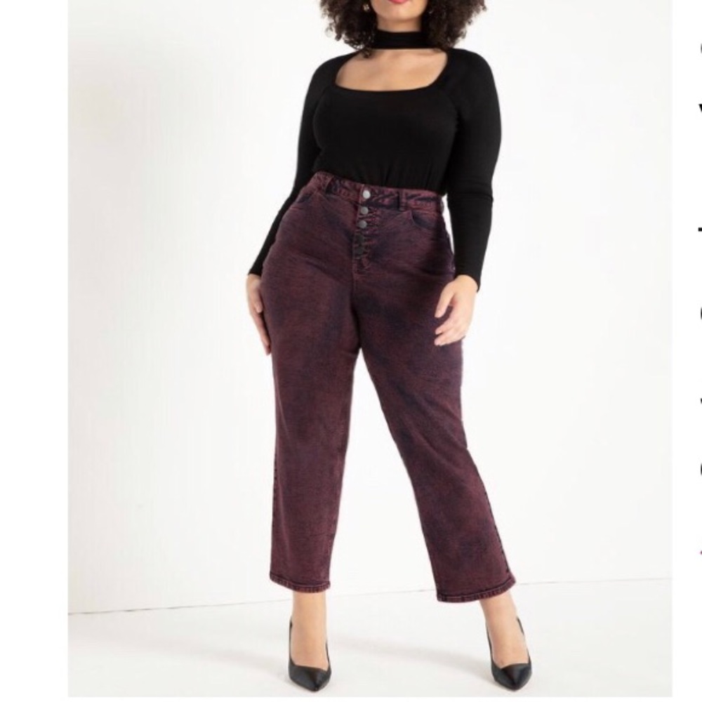 Straight leg jeans in beautiful color